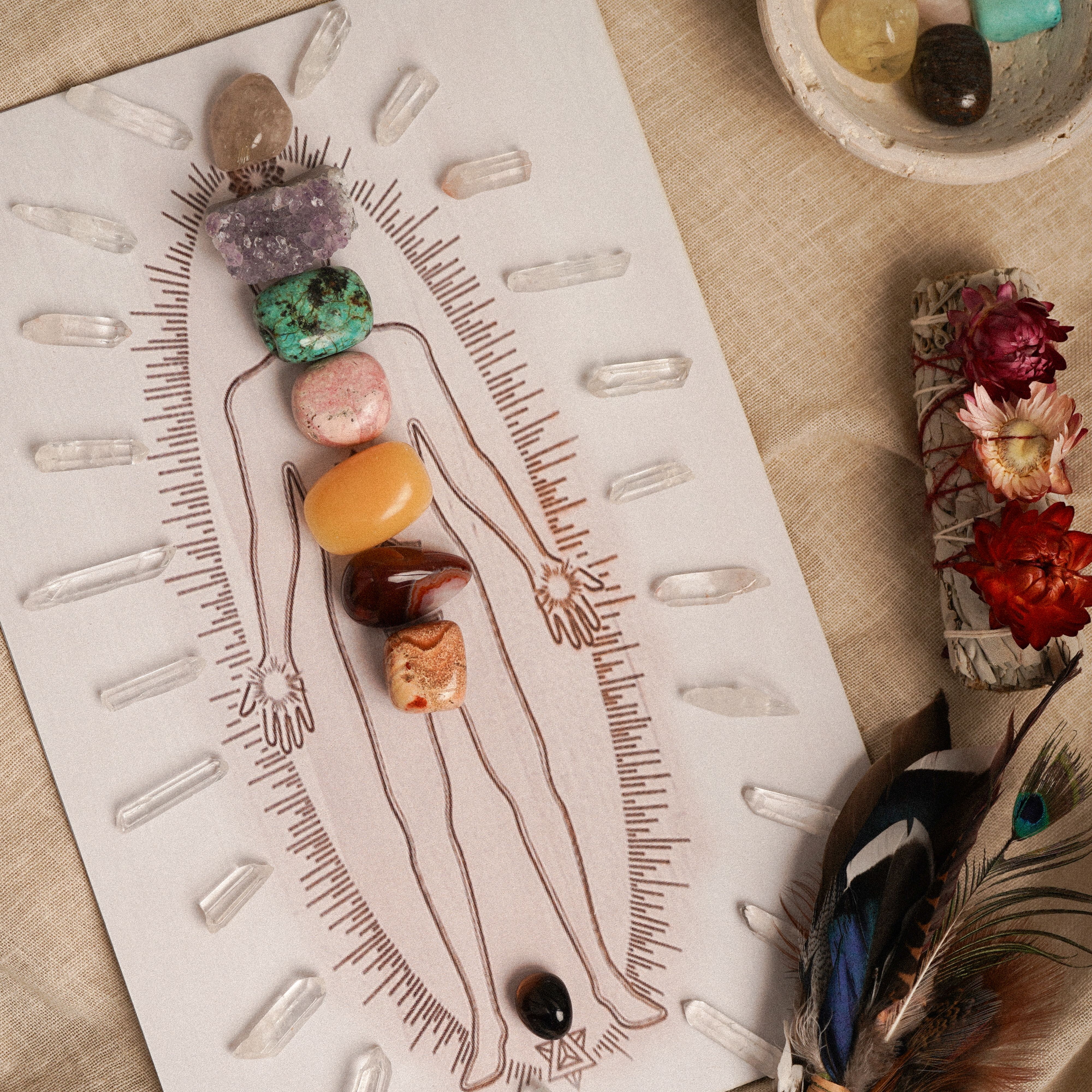 Hands-on reiki energy work during a session